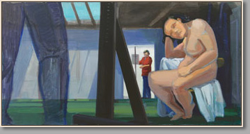 IN THE STUDIO   2010   oil/board  25"x48"